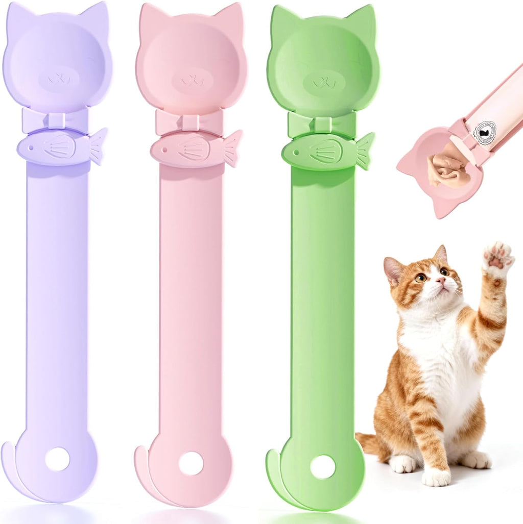 3-Pack Cat Treat Spoon Set – Lickable Treat & Wet Food Feeder for Cats and Small Pets