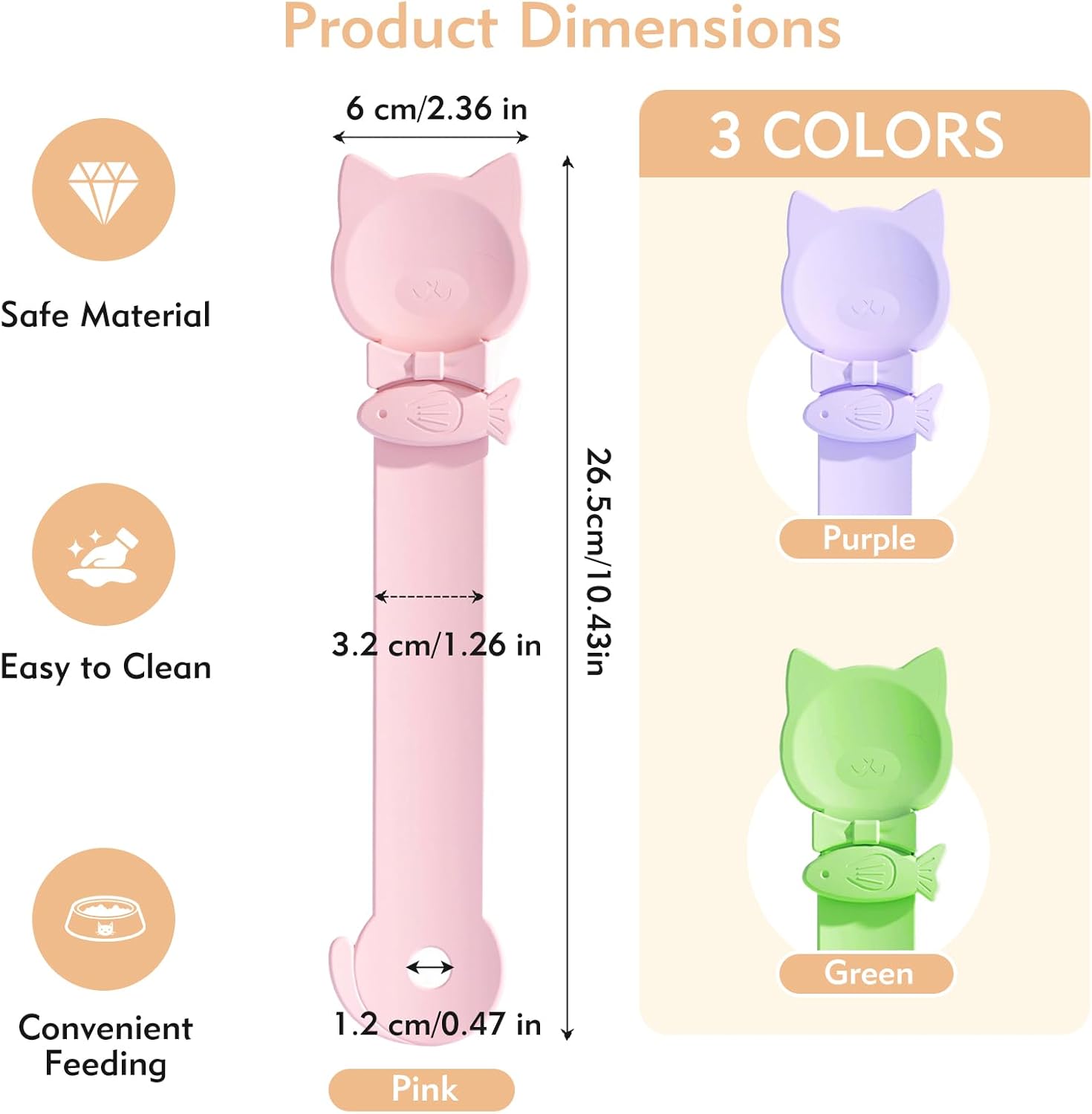 3-Pack Cat Treat Spoon Set – Lickable Treat & Wet Food Feeder for Cats and Small Pets