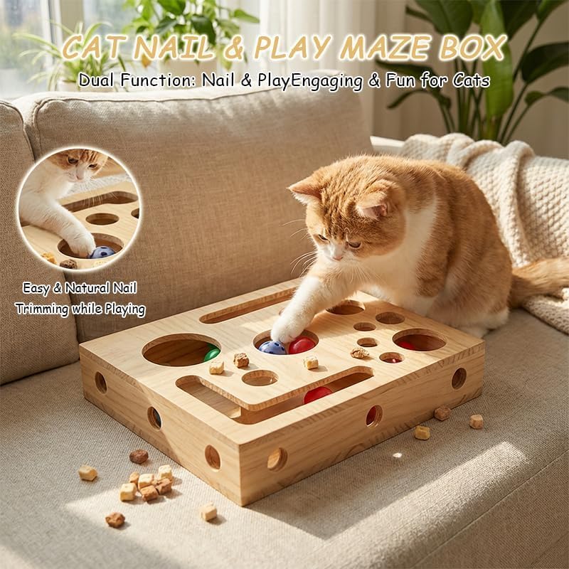 Cat Nail File Puzzle Box – Stress-Free Scratching & Play