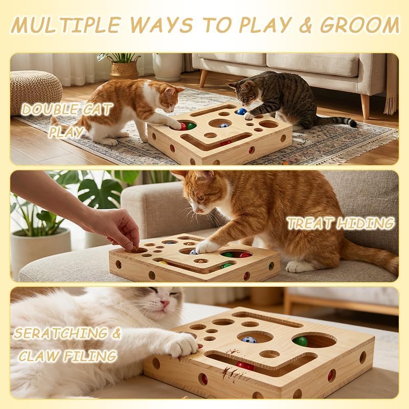 Cat Nail File Puzzle Box – Stress-Free Scratching & Play