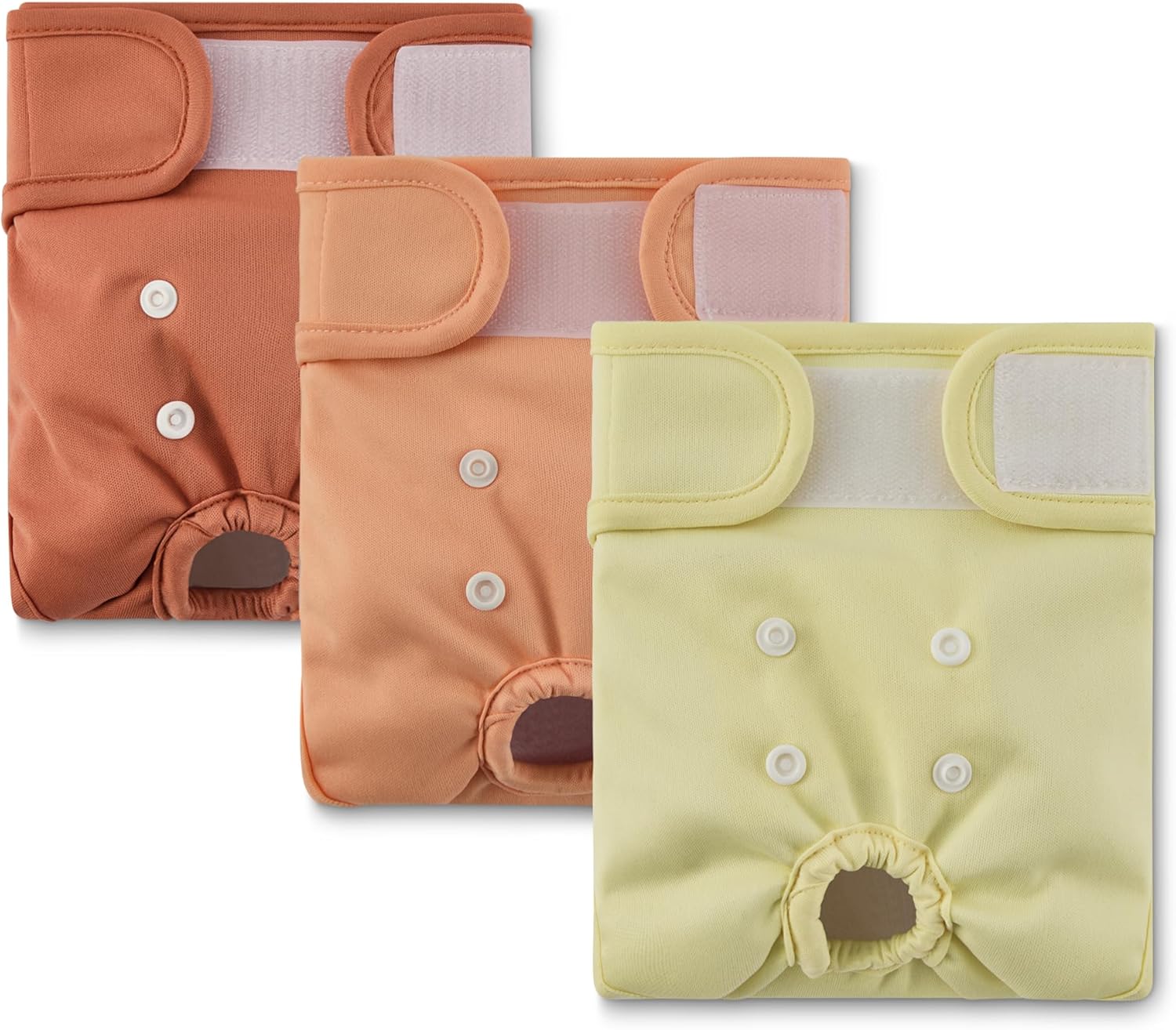 Reusable Washable Dog Diapers for Female Dogs (3-Pack)