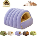 Cozy Hooded Cat Cave Bed – Warm Plush Enclosed Pet Bed for Indoor Cats & Small Dogs