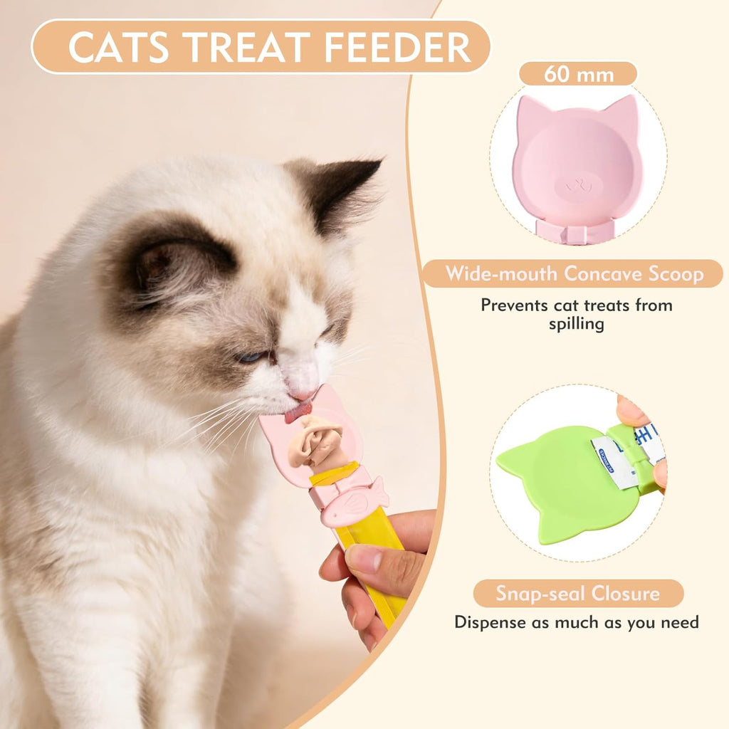 3-Pack Cat Treat Spoon Set – Lickable Treat & Wet Food Feeder for Cats and Small Pets