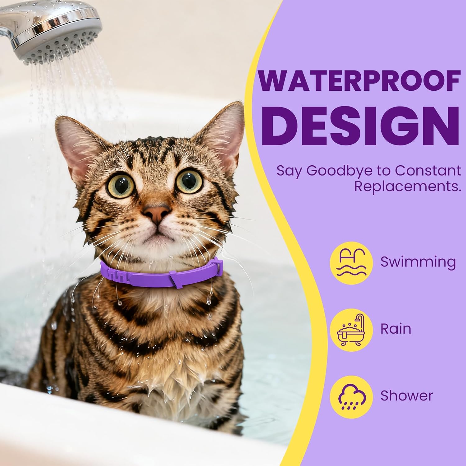 Calming Pheromone Collar for Cats (4-Pack) – Long-Lasting Comfort