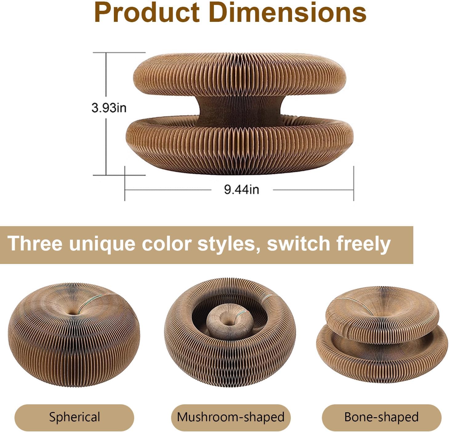 Foldable Cardboard Cat Scratcher Toy for Indoor Cats, Interactive Magic Organ Scratch Board for Play, Scratching & Boredom Relief