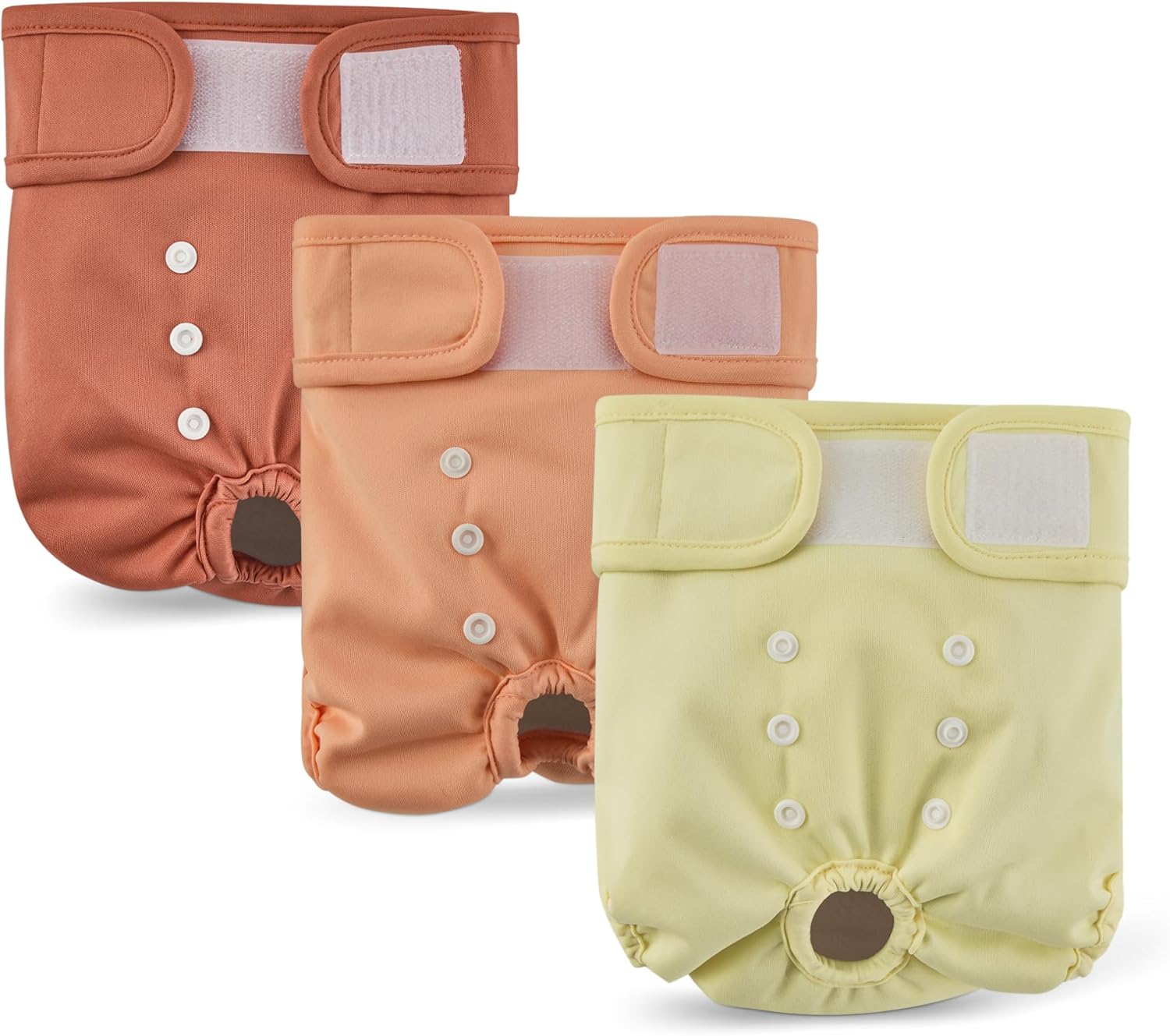 Reusable Washable Dog Diapers for Female Dogs (3-Pack)