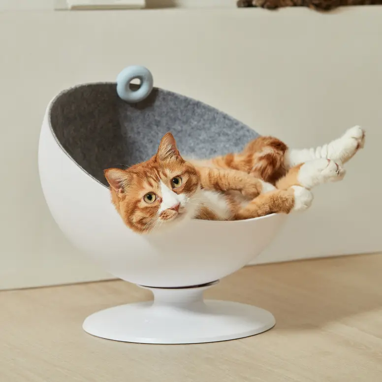 Rotating Pod-Style Cat Bed